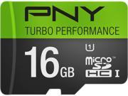 PNY 16GB Turbo microSDHC UHS I U1 Class 10 Memory Card without Adapter Speed Up to 90MB s P SDU16GU190G GE