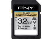 PNY 32GB Elite Performance SDHC UHS I U1 Class 10 Memory Card Speed Up to 95MB s P SDH32U195 GE