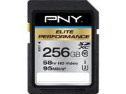 PNY 256GB Elite Performance SDXC UHS I U3 Class 10 Memory Card Speed Up to 95MB s P SDX256U395 GE