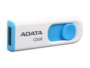 ADATA Classic Series 32GB Retractable USB 2.0 Flash Drive White Blue