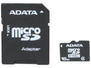 ADATA 16GB microSDHC Flash Card with Adapter Model AUSDH16GCL4 RA1
