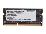 Patriot Signature 8GB 204 Pin DDR3 SO DIMM DDR3L 1600 PC3L 12800 Laptop Memory for Ultrabook Model PSD38G1600L2S