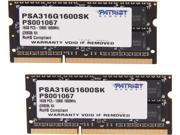 Patriot Memory Signature Apple Line 16GB 2 x 8GB 204 Pin DDR3 SO DIMM DDR3 1600 PC3 12800 Memory for Apple Model PSA316G1600SK