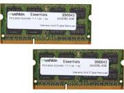 Mushkin Enhanced Essentials 4GB 2 x 2GB 204 Pin DDR3 SO DIMM DDR3 1066 PC3 8500 Laptop Memory Model 996643