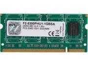 G.SKILL 1GB 200 Pin DDR2 SO DIMM DDR2 667 PC2 5300 Laptop Memory Model F2 5300PHU1 1GBSA