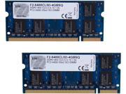 G.SKILL 4GB 2 x 2GB 200 Pin DDR2 SO DIMM DDR2 800 PC2 6400 Dual Channel Kit Laptop Memory Model F2 6400CL5D 4GBSQ