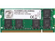 G.SKILL 4GB 200 Pin DDR2 SO DIMM DDR2 667 PC2 5300 Laptop Memory Model F2 5300CL5S 4GBSQ