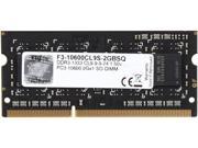 G.SKILL 2GB 204 Pin DDR3 SO DIMM DDR3 1333 PC3 10600 Laptop Memory Model F3 10600CL9S 2GBSQ