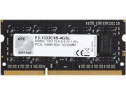 G.SKILL 4GB 204 Pin DDR3 SO DIMM DDR3L 1333 PC3L 10666 Laptop Memory Model F3 1333C9S 4GSL