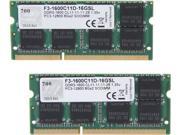 G.SKILL 16GB 2 x 8G 204 Pin DDR3 SO DIMM DDR3L 1600 PC3L 12800 Laptop Memory Model F3 1600C11D 16GSL
