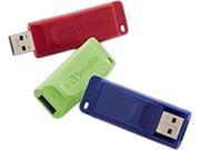 Verbatim 8GB Store n Go USB Flash Drive 3pk Red Green Blue