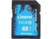 Kingston 32GB Secure Digital High Capacity SDHC Ultimate Flash Card Model SDA10 32GB