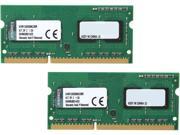Kingston 8GB 2 x 4GB 204 Pin DDR3 SO DIMM DDR3 1333 PC3 10600 Laptop Memory Model KVR13S9S8K2 8R