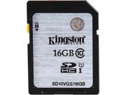 Kingston 16GB Secure Digital High Capacity SDHC Flash Card Model SD10VG2 16GB