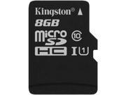 Kingston 8GB MicroSDHC UHS I U1 Class 10 Memory Card with Adapter SDC10G2 8GB