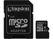 Kingston 16GB microSDHC UHS I U1 Class 10 Memory Card with SD Adapter Pack of 3 KW C301603 7Y