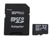 Silicon Power 32GB microSDHC Flash Card Model SP032GBSTH004V10 SP