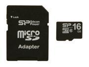 Silicon Power 16GB microSDHC Flash Card Model SP016GBSTH010V10 SP