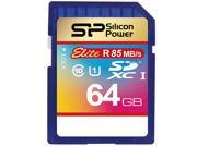 Silicon Power 64GB Elite SDXC UHS I U1 Class 10 Memory Card Speed Up to 85MB s SP064GBSDXAU1V10