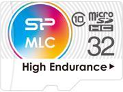 Silicon Power 32GB High Endurance MLC MicroSDHC Memory Card Ideal for Dash Cam and Security Camera with Adapter SP032GBSTXIU3V10SP