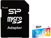 Silicon Power 64GB Elite microSDXC UHS I U1 Class 10 Memory Card with Adapter Speed Up to 85MB s SP064GBSTXBU1V20UR
