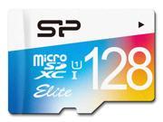 Silicon Power 128GB Elite microSDXC UHS I U1 Class 10 Memory Card with Adapter Speed Up to 75MB s SP128GBSTXBU1V20BT
