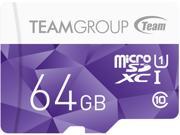 Team Group 64GB Color microSDXC UHS I U1 Class 10 Memory Card with Adapter Speed Up to 80MB s TCUSDX64GUHS41