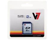 V7 2GB Secure Digital SD Flash Card Model VASD2GR 1N