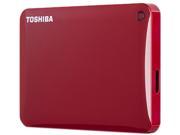 TOSHIBA 1TB Canvio Connect II Portable Hard Drive USB 3.0 Model HDTC810XR3A1 Red