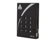 APRICORN 1TB Aegis Padlock External Hard Drive with 128 bit AES Encryption USB 3.0 Model A25 3PL128 1000 Black