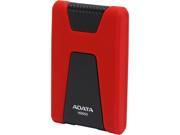 ADATA 1TB DashDrive Durable HD650 External Hard Drive USB 3.0 Model AHD650 1TU3 CRD Red