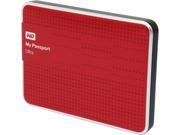 WD 500GB My Passport Ultra Portable Hard Drive USB 3.0 Model WDBPGC5000ARD NESN Red