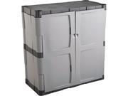 Double Door Storage Cabinet Base 36w x 18d x 36h Gray Black