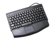 SolidTek KB 540BU Black USB Wired Mini Keyboard with TouchPad
