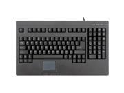 SolidTek KB 730BP Black PS 2 Wired Ergonomic Keyboard with Built in TouchPad