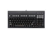 SolidTek KB 700 Black USB Wired Mini POS Rack Mount Keyboard