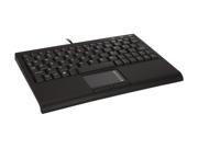 SolidTek KB 3410BU Black USB Wired Super Mini Keyboard with Built in Touchpad