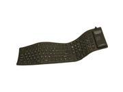 GRANDTEC Virtually Indestructible Keyboard USB 109 Key FLX 2000 Black Keyboard