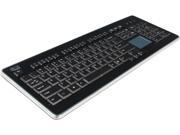 Adesso WKB 4400UB SlimTouch 2.4 GHz RF wireless Full Size Keyboard with Touchpad on right side mini USB receiver and receiver pocket glazing black color