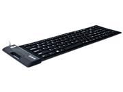 Adesso AKB 222UB USB Antimicrobial Foldable water proof 108 key compact size keyboard 0.43 x 15.00 x 4.82 Black