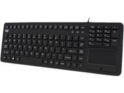 Adesso AKB 270UB SlimTouch Antimicrobial Waterproof USB Compact size Touchpad keyboard 15.50 x 5.50 x 0.43 Black