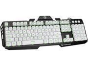 IOGEAR GKB704L WT Kaliber Gaming HVER Aluminum Gaming Keyboard â€“ Imperial White