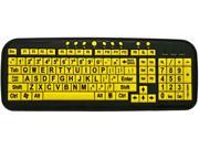 Ergoguys CD 1038 Black Wired Ezsee Low Vision Keyboard Large Print Yellow Keys
