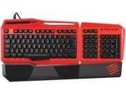 Mad Catz S.T.R.I.K.E. 3 Gaming Keyboard for PC Red Red Keyboard