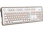 AZIO Typewriter Inspired Mechanical Keyboard MK Retro 02 White Gold