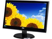 AOC e2050Swd Black 20 5ms Widescreen LED Backlight LCD Monitor 200 cd m2 20 000 000 1 VESA Mountable D Sub DVI D