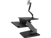 StarTech BNDSTSSLIM Sit to stand Workstation with full motion Articulating Monitor Arm Maximum height adjustment 16.6 and 360 degree rotation