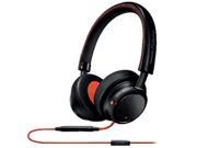 Philips M1MKIIBO 27 Fidelio Premium On Ear Headphones w in line control and mic Black Orange