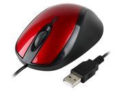 Insten 1042722 Red Black Wired Optical Mouse