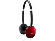 JVC HA S160R Supra aural FLATS Lightweight Headband Headphones Red